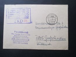 DDR 1970 ZKD Konsum Handelsbetrieb Spremberg Sorbischer Stempel Spremberg 1 / Grodk 1 - Cartas