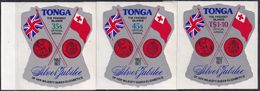 Tonga 1977 Silver Jubilee Official Airmail Sc CO 117-119 Mint - Tonga (...-1970)