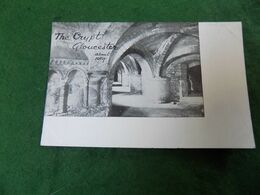 VINTAGE UK ENGLAND GLOUCESTERSHIRE: GLOUCESTER Cathedral Crypt B&w Brooke - Gloucester