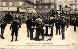 CPA Paris 10e - Gréve Des Cheminots Du Nord (88034) - Sciopero