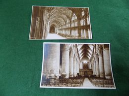 VINTAGE UK ENGLAND GLOUCESTERSHIRE: GLOUCESTER Cathredral Interiors X2 Sepia Judges - Gloucester