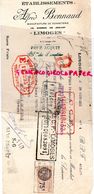 87- LIMOGES- TRAITE ALFRED BONNAUD-MANUFACTURE BONNETERIE-10 AVENUE DE JUILLET-1934 - Kleding & Textiel