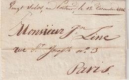 FRANCE : MP .  "DU HAVRE . POUR PARIS . MENTION MANUSCRITE 20 SOLS AU PORTEUR . 18 DECEMBRE 1821 . - 1801-1848: Precursors XIX