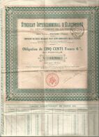 Obligation De 500 , Cinq Cents Francs 6%, Syndicat Intercommunal D'électricité ...de La VIENNE,1926, Frais Fr 1.85 - Autres & Non Classés