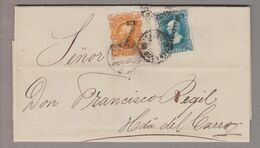 Mexico 1878-08-22 Zacatecal Brief Nach Hedä Del Carra 10+25 Centavos - Mexico