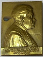 Médaille Bronze. Au Batonnier Louis Leroy. Ses  Confrères Et Amis 1879-1929. Ch. Samuel - Professionals / Firms