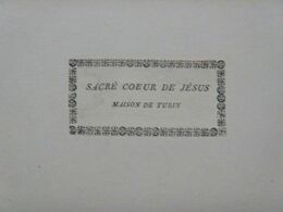 Ex-libris Typographique Illustré XIX - ITALIE - Sacré-Coeur De Jésus - Maison De Turin - Exlibris