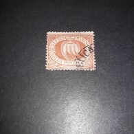 PL1907 REPUBBLICA DI SAN MARINO 1892 TIPI DEL 1877 NUOVI COLORI C. 65 BRUNO ROSSO "XO" - Used Stamps