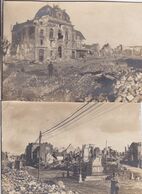 2 Photographies Originales Guerre Militaire Ruines De Guerre A Situer A Identifier Ref 961 - War, Military