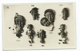 Ceramics  Postcard Reinhold Borsdorf. Germany 1930s Wall Busts. Possible Sellers Samples    Rp - Cartes Porcelaine