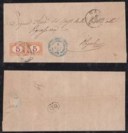 Italy 1887 Postage Due Cover 2x5c Local Use In NAPOLI Segna Tassa Inside Formular With Revenue Stamp - Strafport