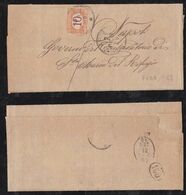 Italy 1889 Postage Due Cover 10c Local Use In NAPOLI Segna Tassa Inside Formular - Taxe