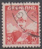 1946. Christian X And Polar Bear. 20 Øre Red.  GRØNLANDS DEPARTEMENTET  (Michel 26) - JF364851 - Gebraucht