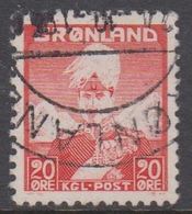 1946. Christian X And Polar Bear. 20 Øre Red.  GRØNLANDS DEPARTEMENTET  (Michel 26) - JF364853 - Gebraucht