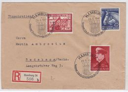 Deutsches Reich R-Brief Mit Bunter Frankatur+SST - Cartas