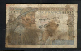 (29-07-2020 [A]) France - (Banknote / Billet) Used / Usager - D 113 - 10 F 1941-1949 ''Mineur''