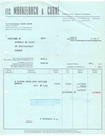 Factuur Facture - Voeding - Markelbach & Corne - Antwerpen 1955 - Food