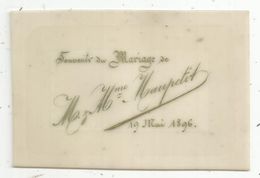 CARTE CELLULOID , Souvenir De Mariage , 19 Mai 1896 - Unclassified