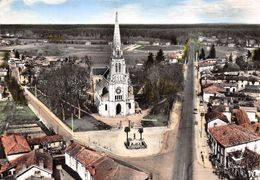 40-PONTONX-SUR-L'ADOUR- EGLISE ET MINUMENT VUE DU CIEL - Autres & Non Classés