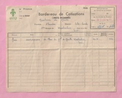 SCOUTISME : SCOUTS DE FRANCE - 1952 - BORDEREAU DE COTISATION  :  AUMONIER DE MEUTE ! - Deportes & Turismo