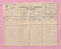 SCOUTISME : SCOUTS DE FRANCE - 1952 - BORDEREAU DE COTISATION  :  AUMONIER DE MEUTE ! - Sport En Toerisme