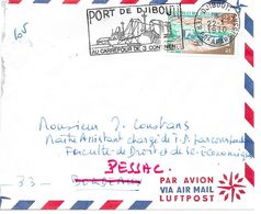 Lettre Avec Flamme Illustrée  "Port De Djibouti...." Sécap =o: Djibouti Ter.Frs Afars-Issas 22-1 1970 - Briefe U. Dokumente