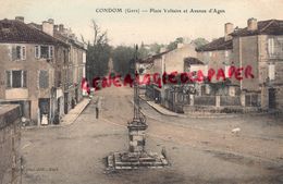 32 - CONDOM - PLACE VOLTAIRE ET AVENUE D' AGEN - GERS - Condom