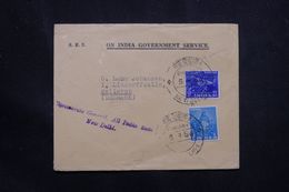 INDE - Enveloppe Du Gouvernement Pour Le Danemark En 1956 - L 65799 - Covers & Documents