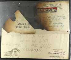 CRASH MAIL UNITED STATES 1945 Badly Burnt Soldier's Cover Still With Original Christmas Card Damaged In San Francisco 15 - Altri & Non Classificati