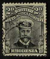 1913-19 2d Black & Grey Admiral Die II Perf 14 With WAXED MOUSTACHE Variety, SG 219a, Good Used, Scarce. For More Images - Altri & Non Classificati