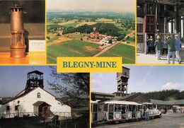 Belgique Blegny Mine Carte 5 Vues Mines Mineur Petit Train CPM - Blégny