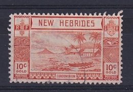 New Hebrides: 1938   Gold Currency - Lopevi Island & Canoe   SG53   10c   Used - Usati