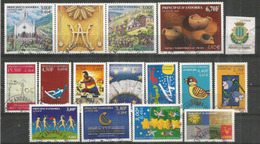 Année Complète Andorre Année 2000, 16 Timbres Oblitérés, 1 ère Qualité - Usados