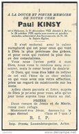 HALANZY ..-- Mr Paul KINSY , Né En 1922  Décédé En 1939 à ARLON , - Aubange