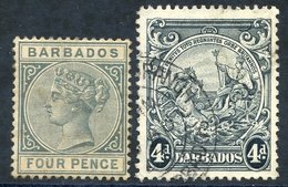 1882 CCA 4d Grey Slightly Grubby M Example With Toned Gum SG.97, 1938-47 4d Black Badge Of Colony, 4d Black With Variety - Otros & Sin Clasificación