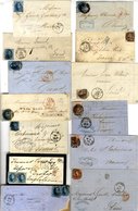 1850-1905 Fascinating Group Of Stamped Commercial Mail Incl. Imperf Frankings (13) To 40c, Leopold Heads To 40c, Early S - Otros & Sin Clasificación