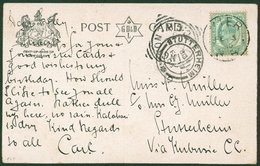 1908 PPC Sent To Stutterheim By The Mier Camel Post, Franked ½d Cape, Tied 'MIER/B.B/FE 3 08' C.d.s, BINGTON & STUTTERHE - Otros & Sin Clasificación