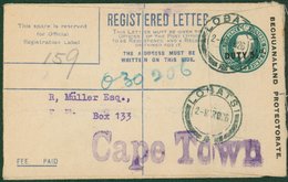 1926 2d + 3d Registered Letter Envelope (size F) Overprinted 'DUTY 5½d' Tied 'LOBATSI/2 MAR 26' Date Stamp, Addressed To - Altri & Non Classificati