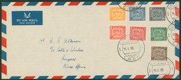 CYRENAICA 1950 Postage Due Set, Complete Seven Vals, SG.D149/D155 On An Air Mail Cover Used Locally In Bengazi, Cancelle - Altri & Non Classificati