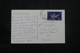 NOUVELLE HÉBRIDES - Carte Postale De Port Vila Pour La France, Affranchissement Poisson - L 65861 - Covers & Documents