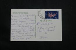 NOUVELLE HÉBRIDES - Carte Postale De Port Vila Pour La France, Affranchissement Poisson - L 65861 - Storia Postale