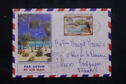 POLYNÉSIE - Affranchissement De Fare-Huahine Sur Enveloppe Touristique Pour Montguyon En 1997 - L 65904 - Lettres & Documents