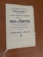 Gala De Vedettes Le 26/09/1943 Présenté Par Le Centre D'entraide Des Prisonniers - Programmes