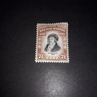 PL1927 REPUBBLICA DI SAN MARINO 1935 CENTENARIO MORTE DI MELCHIORRE DELFICO 7 1\2 BRUNO BISTRO "XX" - Used Stamps