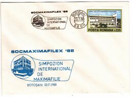 Roumanie , Romania , 1988 , Botosani , International  Philatelic Symposium, Special Cancell - Marcofilie