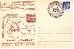 Romania , Roumanie , 1989 ,car, Rally Ceahlau  ,special Cancell - Poststempel (Marcophilie)