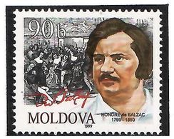 Moldova 1999 . Writer Honore De Balzac. 1v: 90 B.   Michel # 308 - Moldova