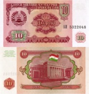 TAJIKISTAN, 10 RUBLEY, 1994, P3, UNC - Tadjikistan