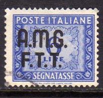 TRIESTE A 1947 1949 AMG-FTT SOPRASTAMPATO D'ITALIA ITALY OVERPRINTED SEGNATASSE TAXES TASSE LIRE 6 USATO USED - Portomarken