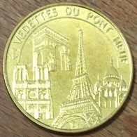 75 PARIS VEDETTES DU PONT NEUF NOTRE-DAME TOUR EIFFEL 2012 MÉDAILLES ET PATRIMOINE JETON TOURISTIQUE MEDALS TOKENS COINS - Andere & Zonder Classificatie